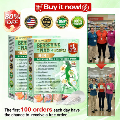 👩‍⚕️𝐁𝐒𝐖𝐄𝐋𝐋® 𝐌𝐨𝐫𝐢𝐧𝐠𝐚· 𝐁𝐞𝐫𝐛𝐞𝐫𝐢𝐧𝐞 × 𝐍𝐀𝐃+ 𝟏𝟎-𝐢𝐧-𝟏 𝐀𝐝𝐯𝐚𝐧𝐜𝐞𝐝 𝐍𝐚𝐧𝐨 𝐌𝐢𝐜𝐫𝐨𝐧𝐞𝐞𝐝𝐥𝐞 𝐒𝐥𝐢𝐦𝐦𝐢𝐧𝐠 𝐏𝐚𝐭𝐜𝐡- 𝐎𝐧𝐜𝐞 𝐃𝐚𝐢𝐥𝐲, 𝐕𝐢𝐬𝐢𝐛𝐥𝐞 𝐑𝐞𝐬𝐮𝐥𝐭𝐬 𝐢𝐧 𝟕 𝐃𝐚𝐲𝐬