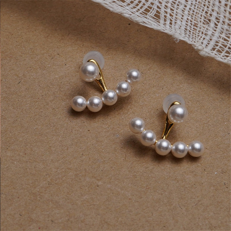 Simple Black White Irregular Polyhedron Pendant Small Earrings 2021 New Girl Unusual Earrings Fashion Korean Jewelry For Woman