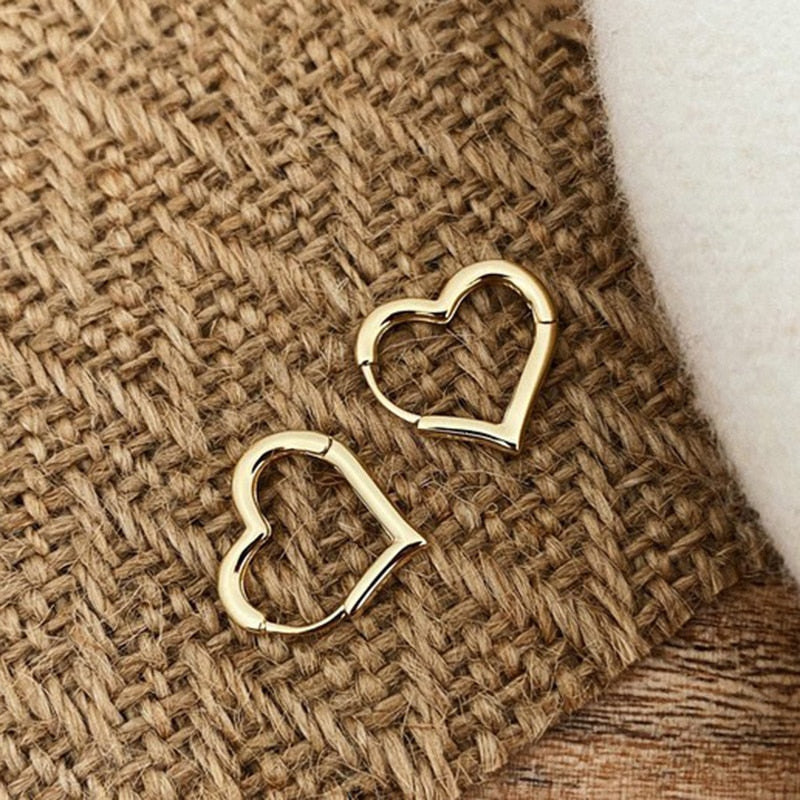 2026 New Classic Copper Alloy Smooth Metal Hoop Earrings For Woman Fashion Korean Jewelry Temperament  Daily Wear earrings